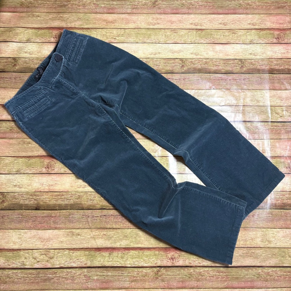 INC International Concepts Gray Blue Corduroy Straight Leg Pants Size 4 y2k